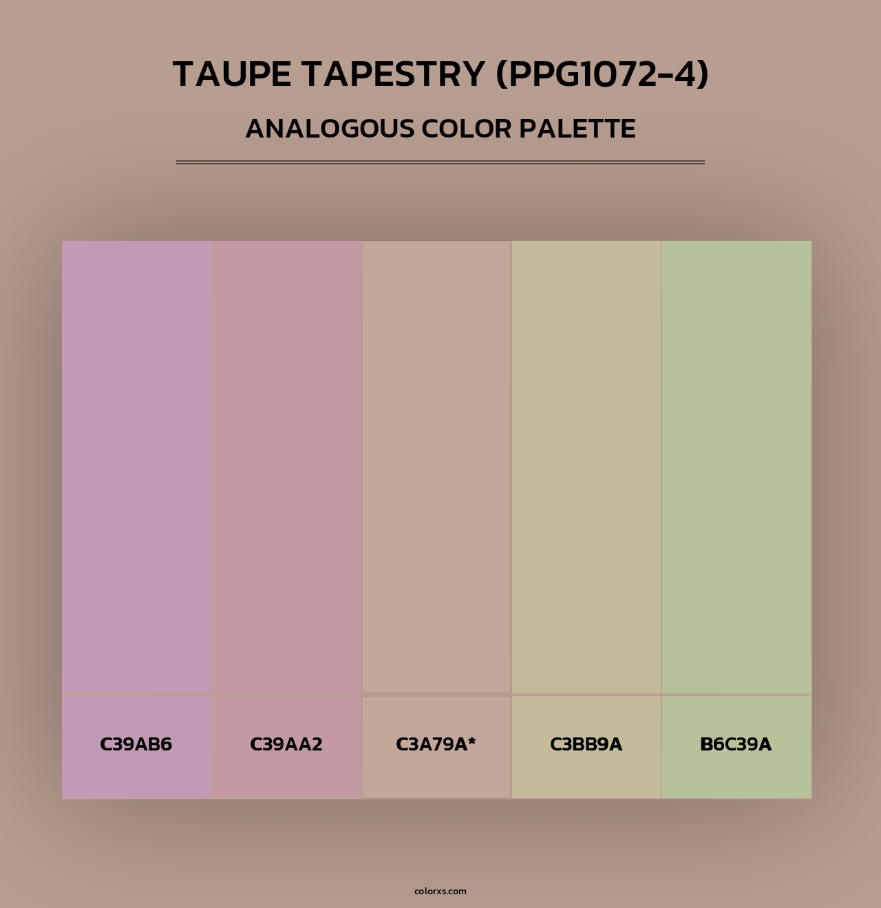 Taupe Tapestry (PPG1072-4) - Analogous Color Palette