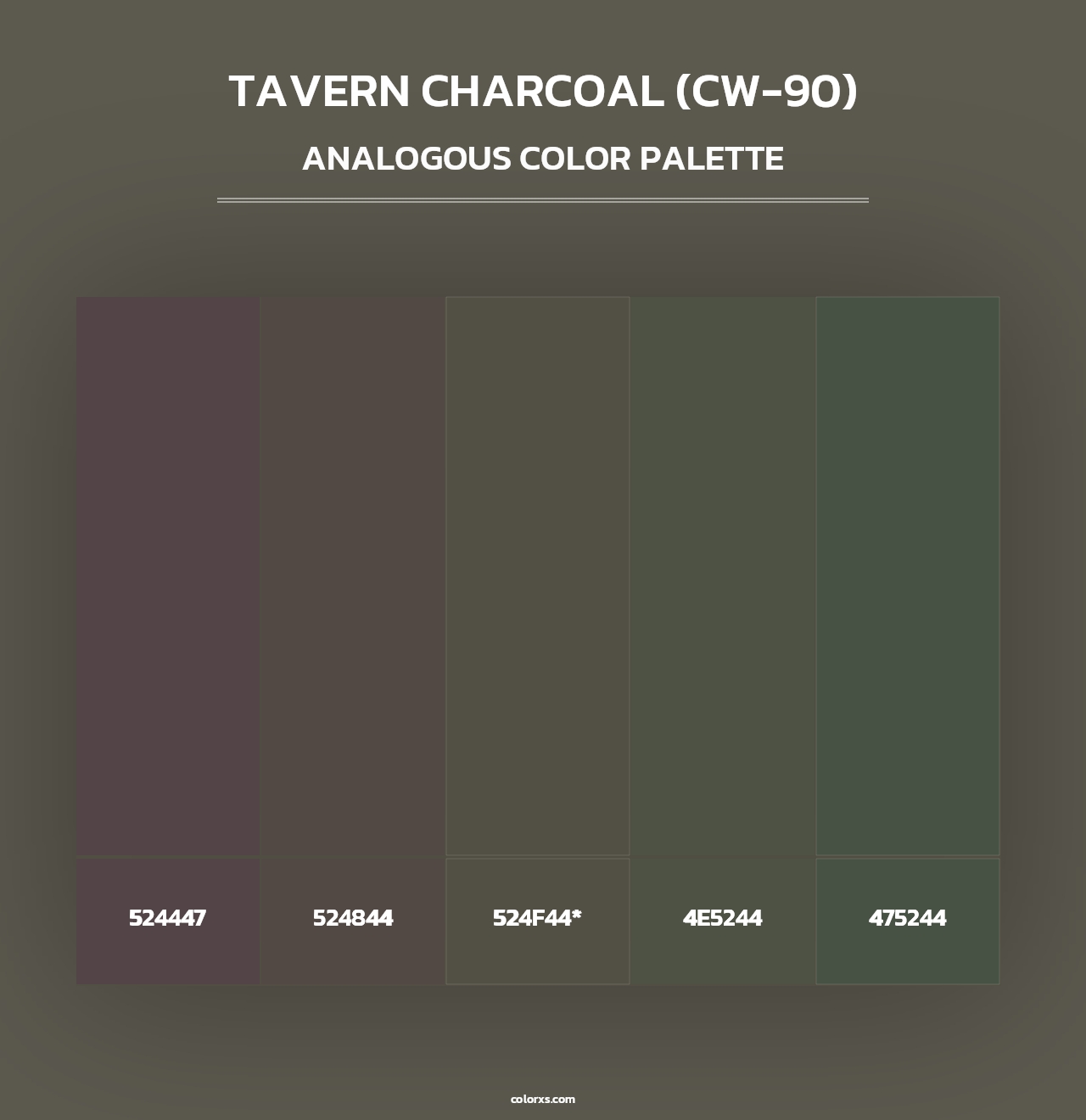 Tavern Charcoal (CW-90) - Analogous Color Palette