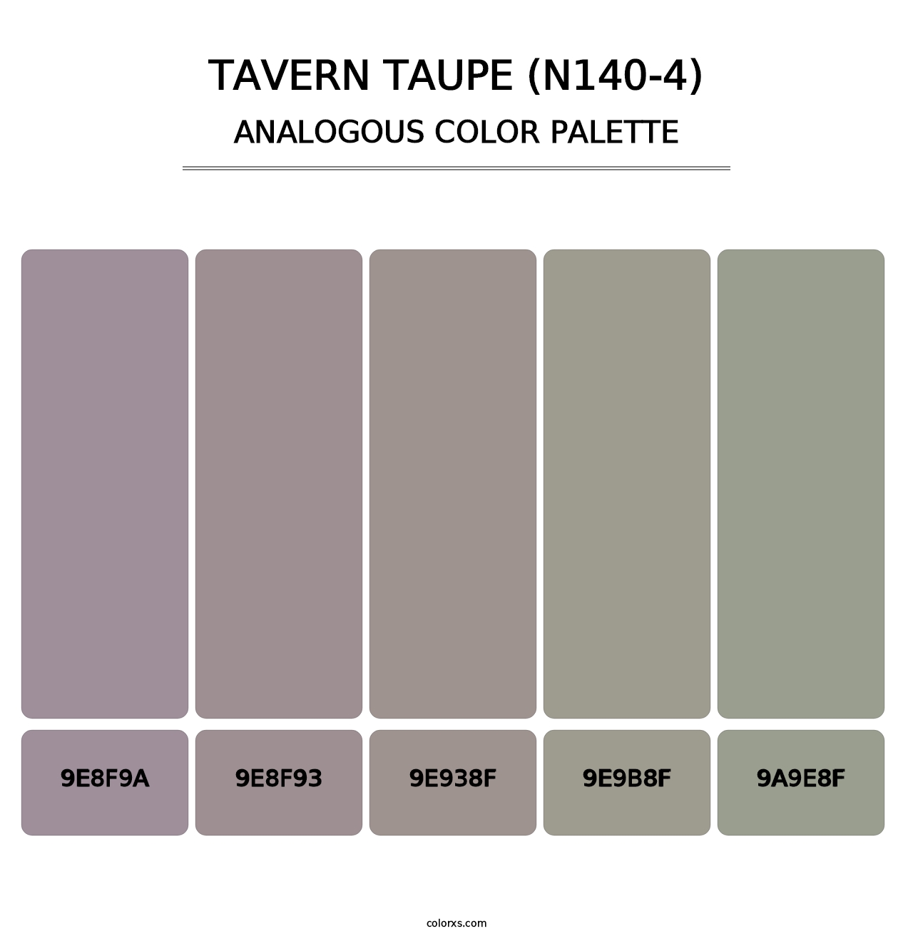 Tavern Taupe (N140-4) - Analogous Color Palette