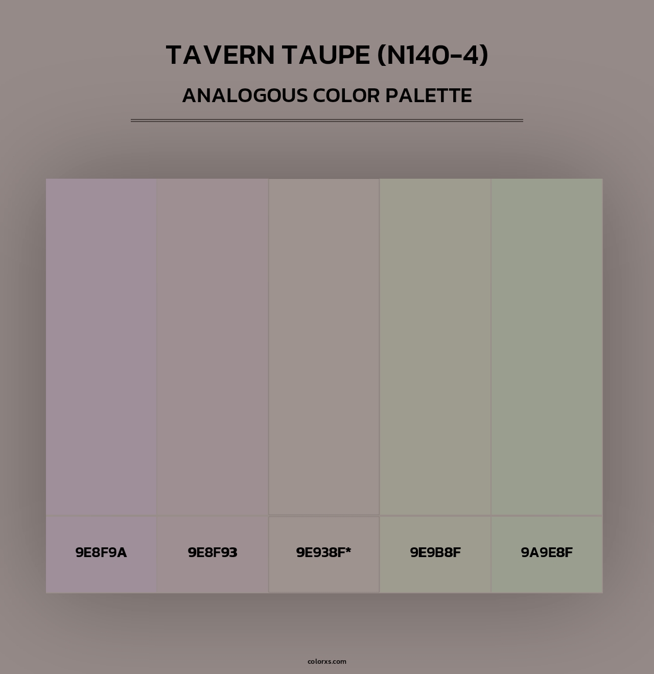Tavern Taupe (N140-4) - Analogous Color Palette
