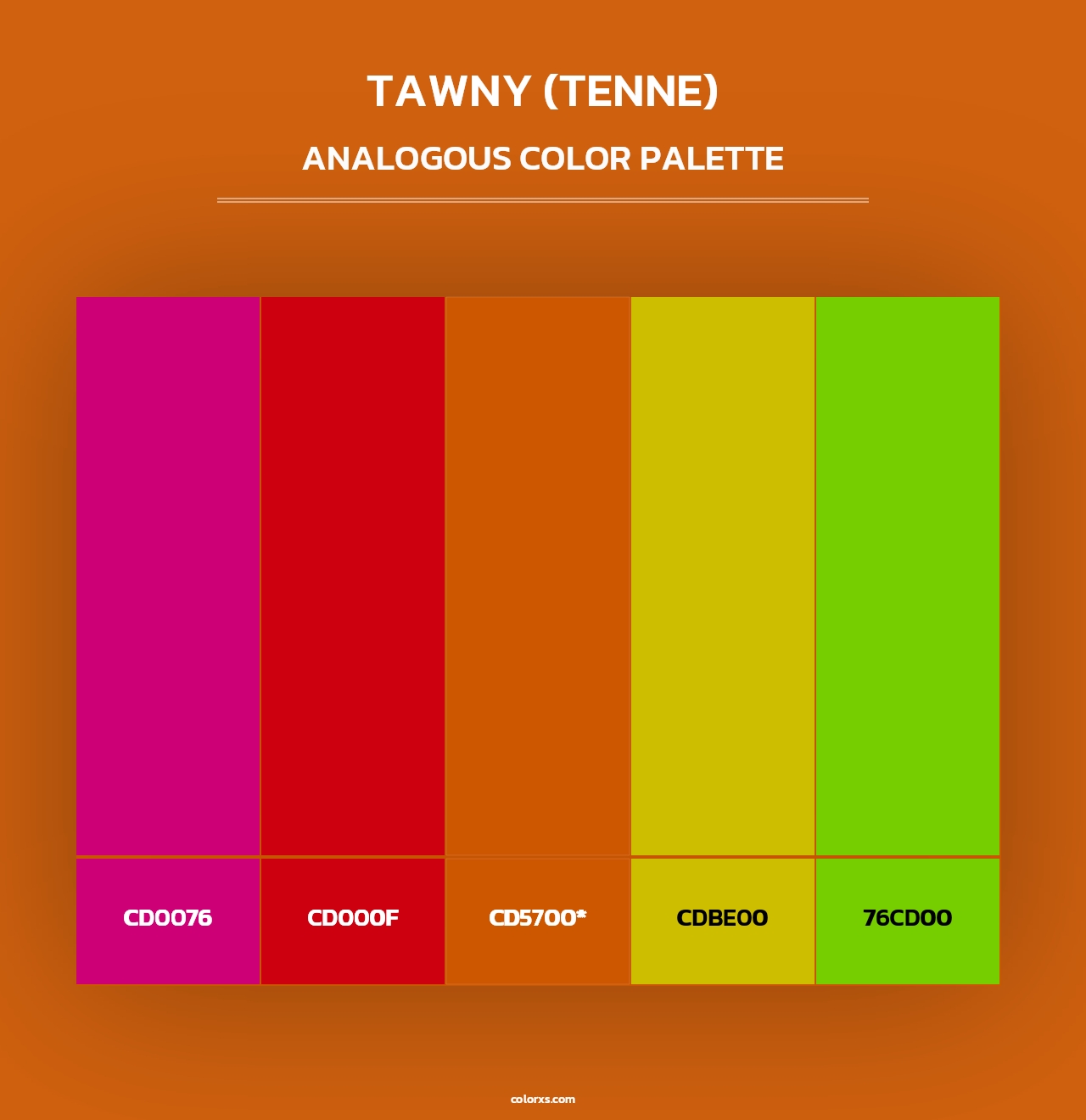 Tawny (Tenne) - Analogous Color Palette