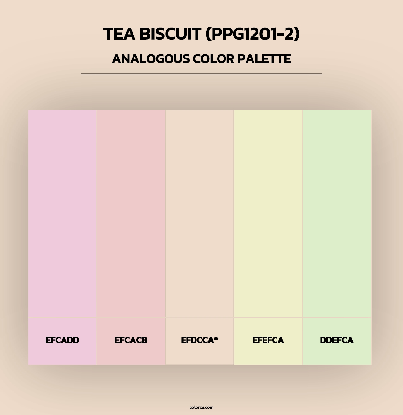 Tea Biscuit (PPG1201-2) - Analogous Color Palette