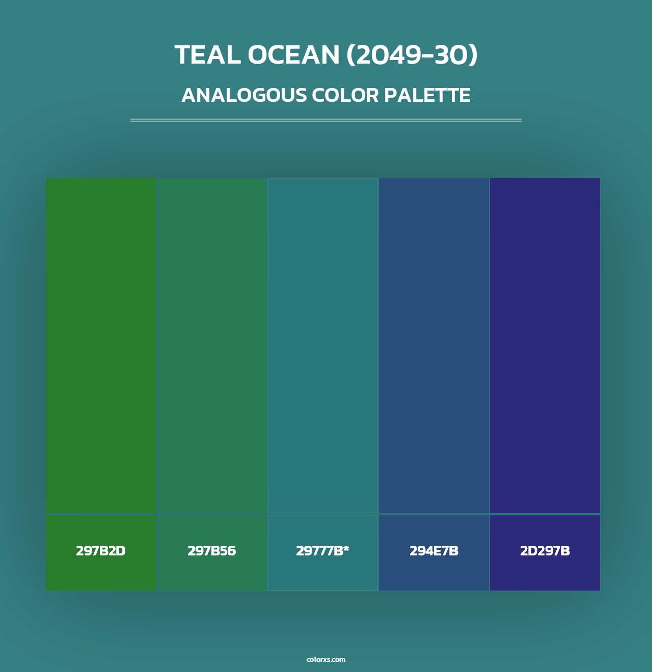Teal Ocean (2049-30) - Analogous Color Palette