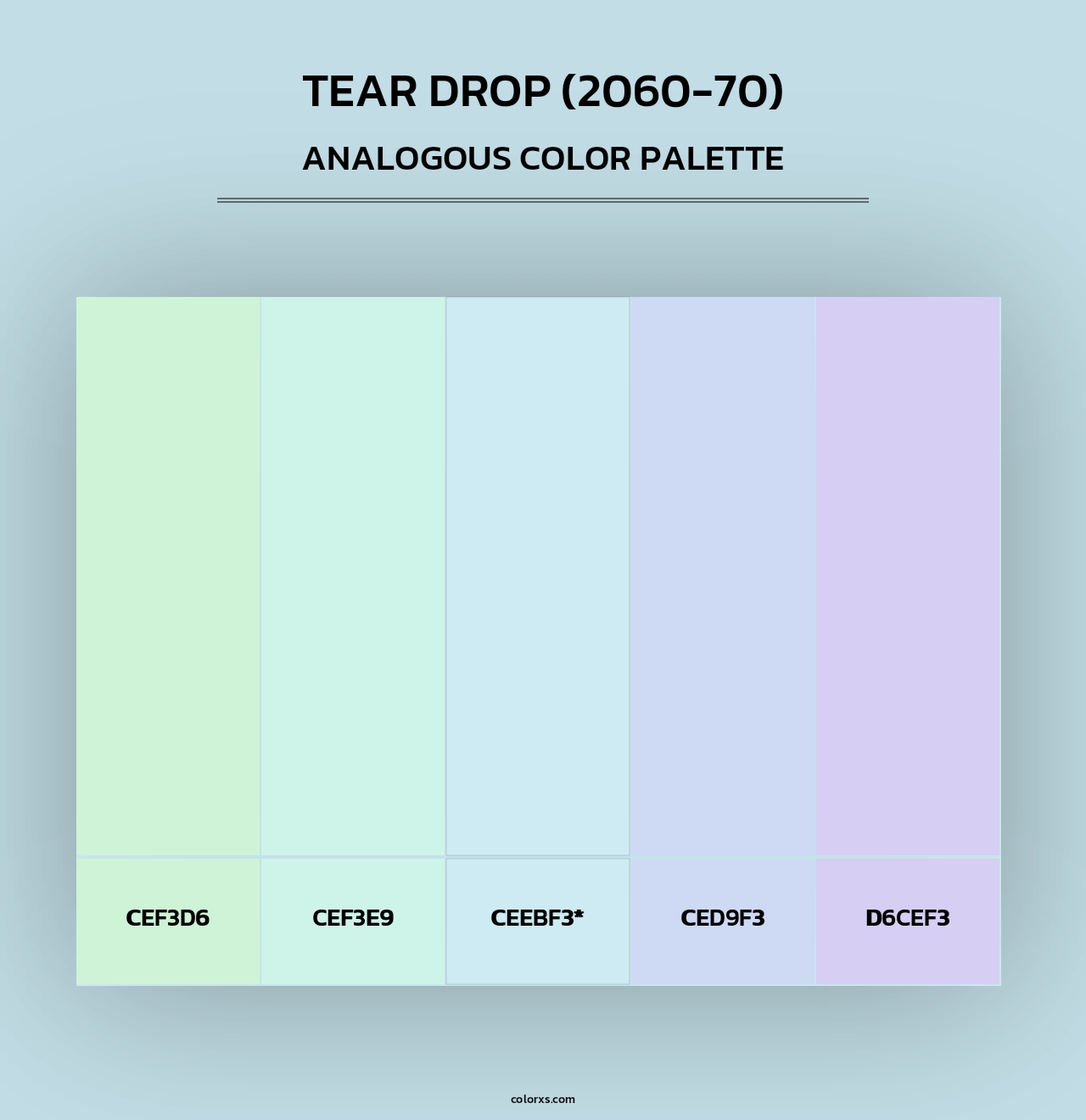 Tear Drop (2060-70) - Analogous Color Palette