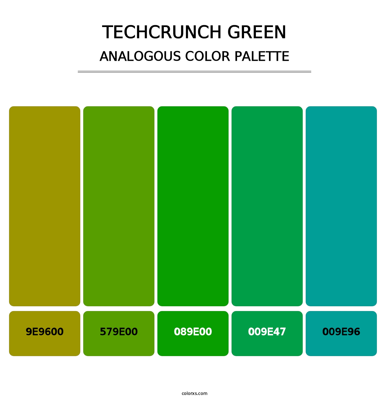 TechCrunch Green - Analogous Color Palette
