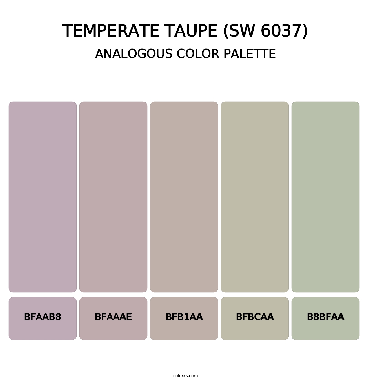 Temperate Taupe (SW 6037) - Analogous Color Palette
