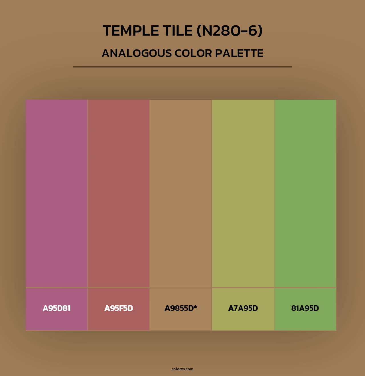 Temple Tile (N280-6) - Analogous Color Palette