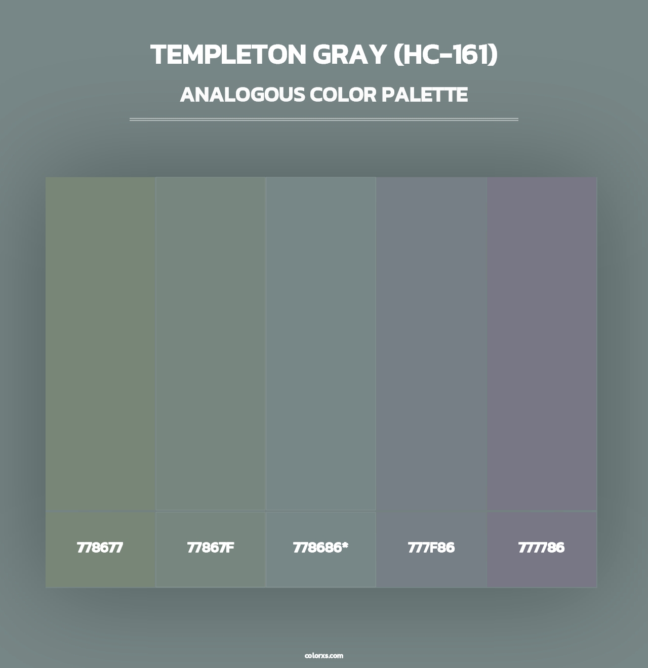 Templeton Gray (HC-161) - Analogous Color Palette