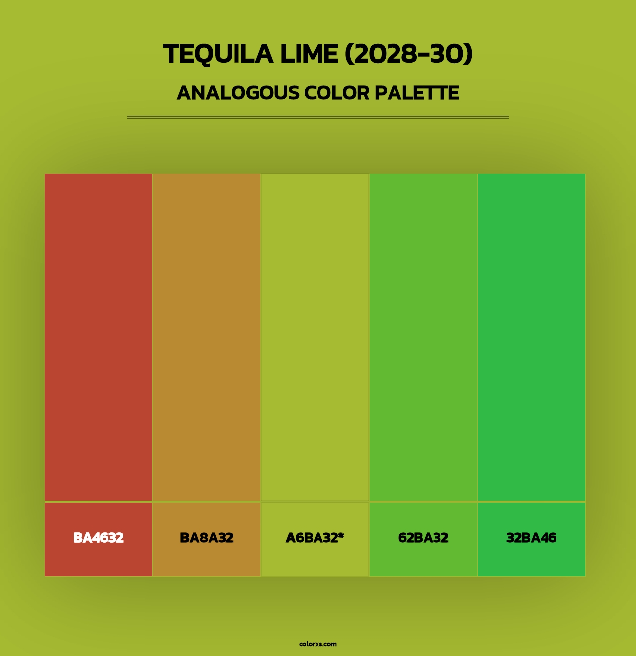 Tequila Lime (2028-30) - Analogous Color Palette