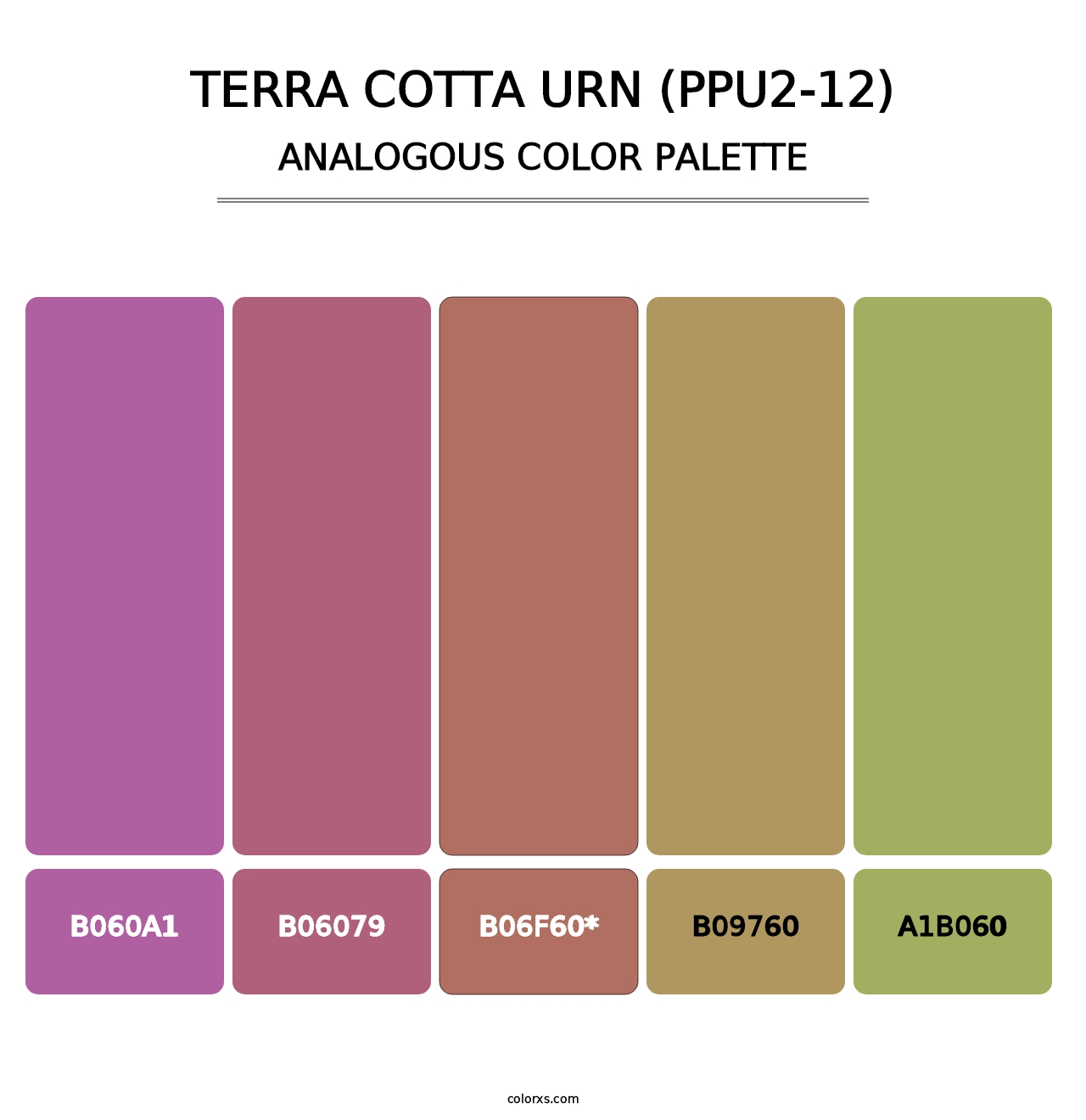 Terra Cotta Urn (PPU2-12) - Analogous Color Palette