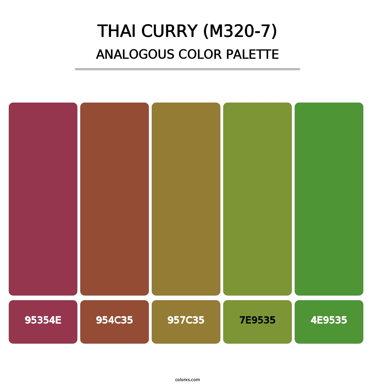 Thai Curry (M320-7) - Analogous Color Palette