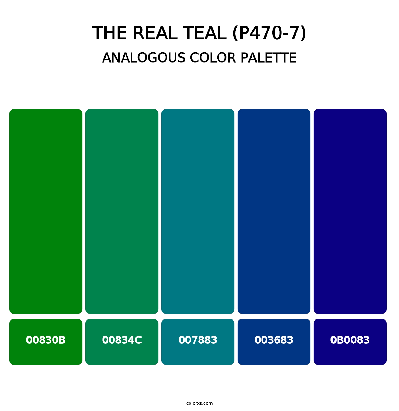 The Real Teal (P470-7) - Analogous Color Palette