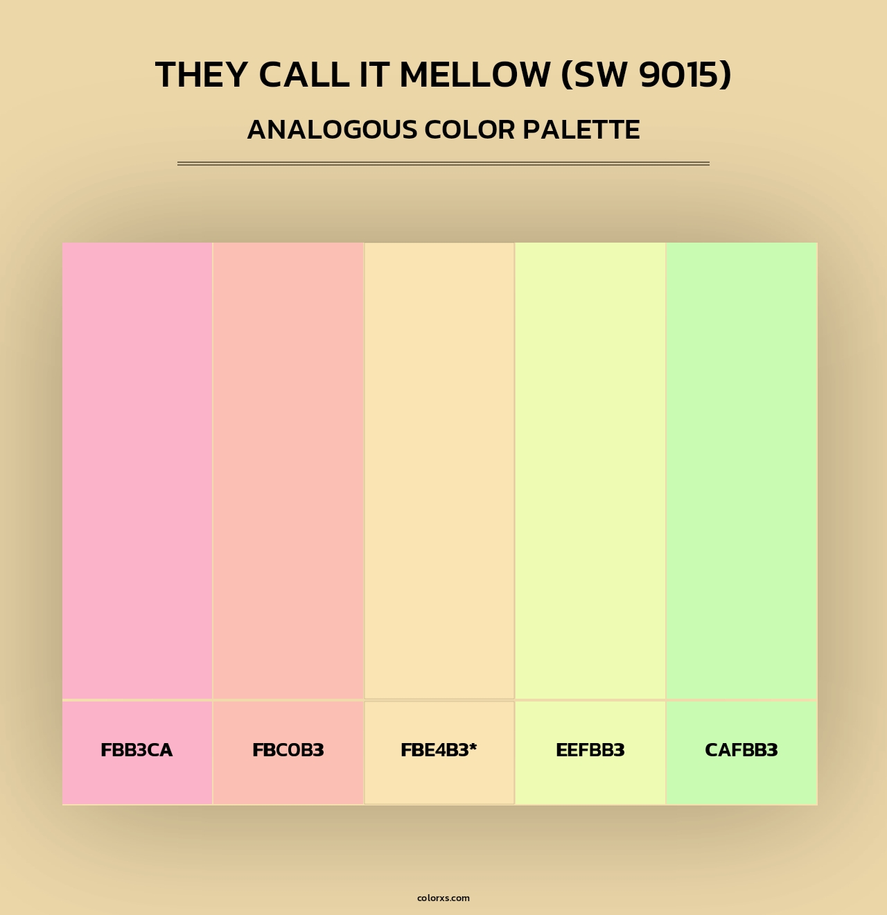 They call it Mellow (SW 9015) - Analogous Color Palette