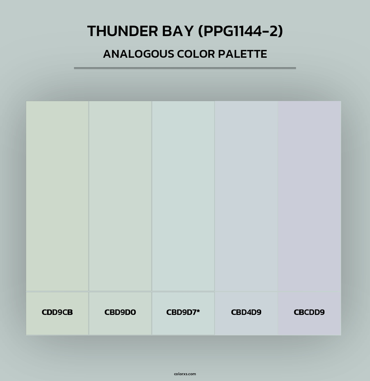 Thunder Bay (PPG1144-2) - Analogous Color Palette
