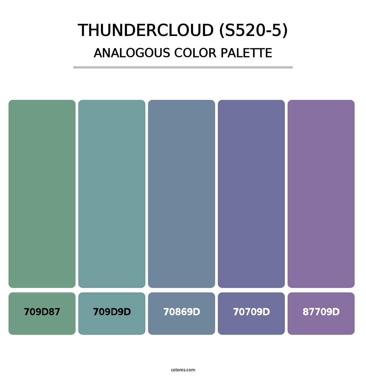 Thundercloud (S520-5) - Analogous Color Palette