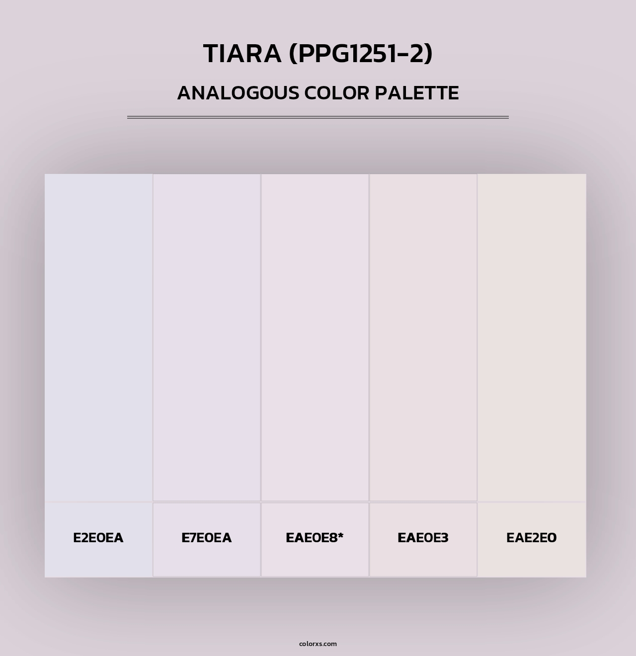 Tiara (PPG1251-2) - Analogous Color Palette