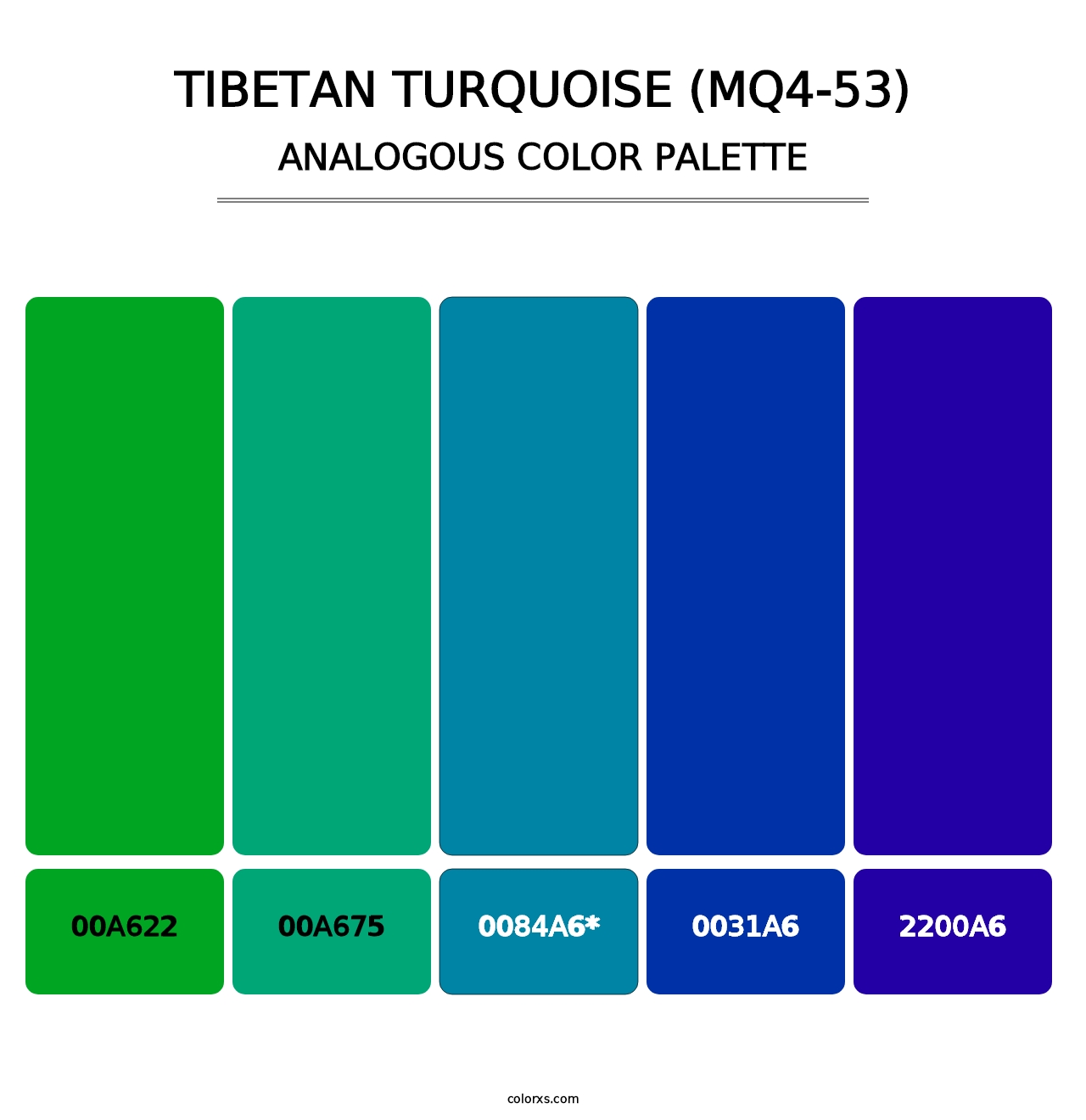 Tibetan Turquoise (MQ4-53) - Analogous Color Palette