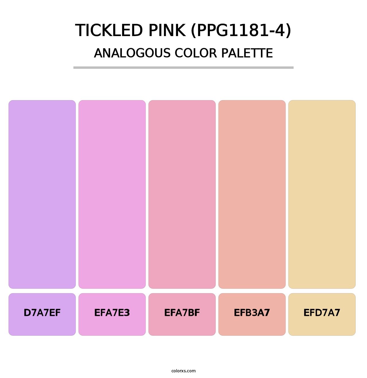 Tickled Pink (PPG1181-4) - Analogous Color Palette
