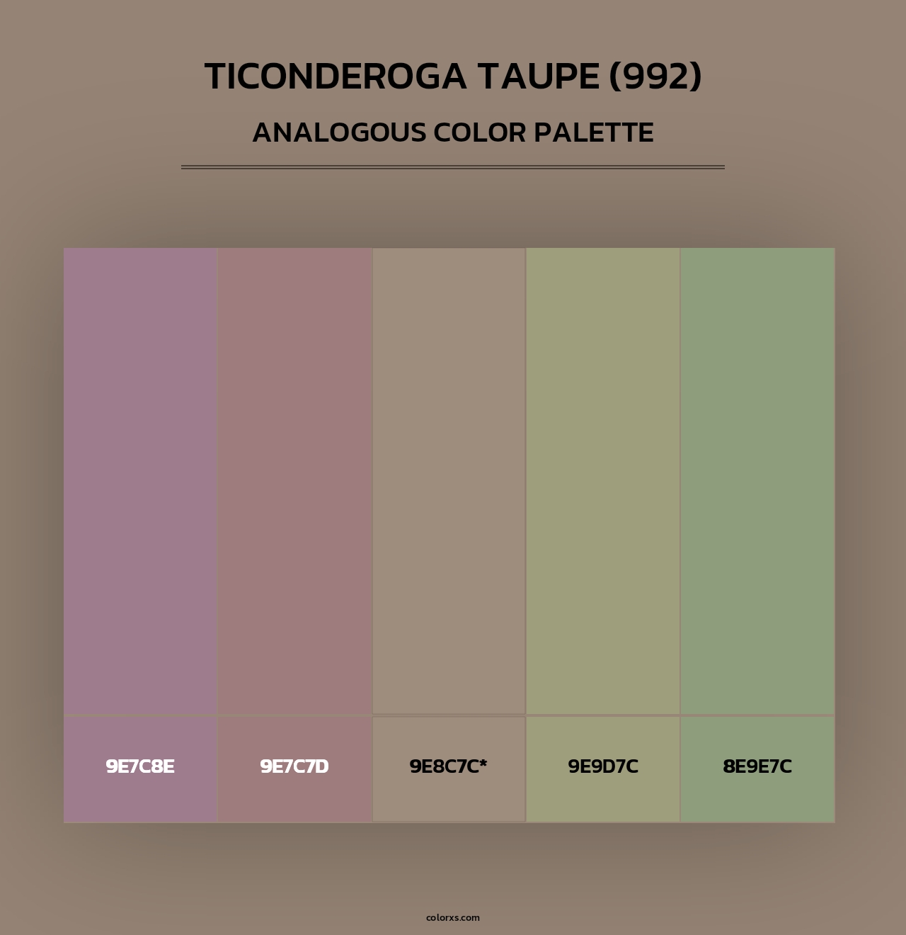 Ticonderoga Taupe (992) - Analogous Color Palette