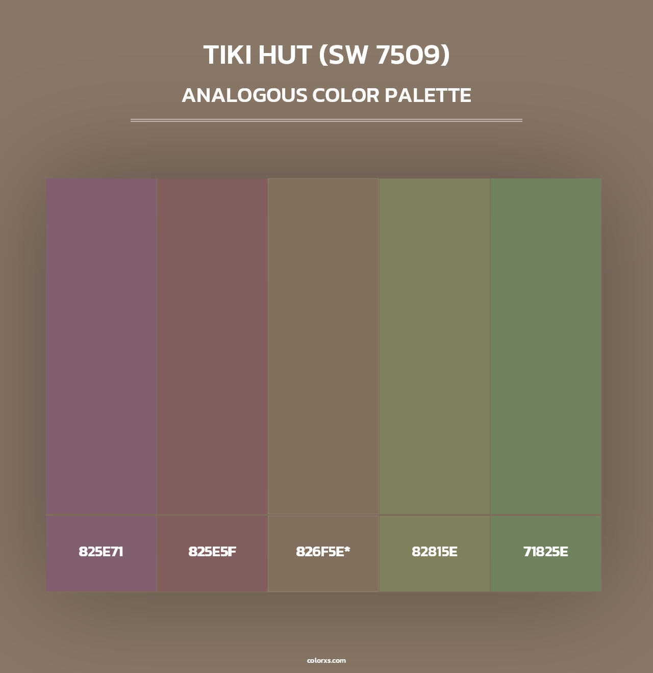 Tiki Hut (SW 7509) - Analogous Color Palette