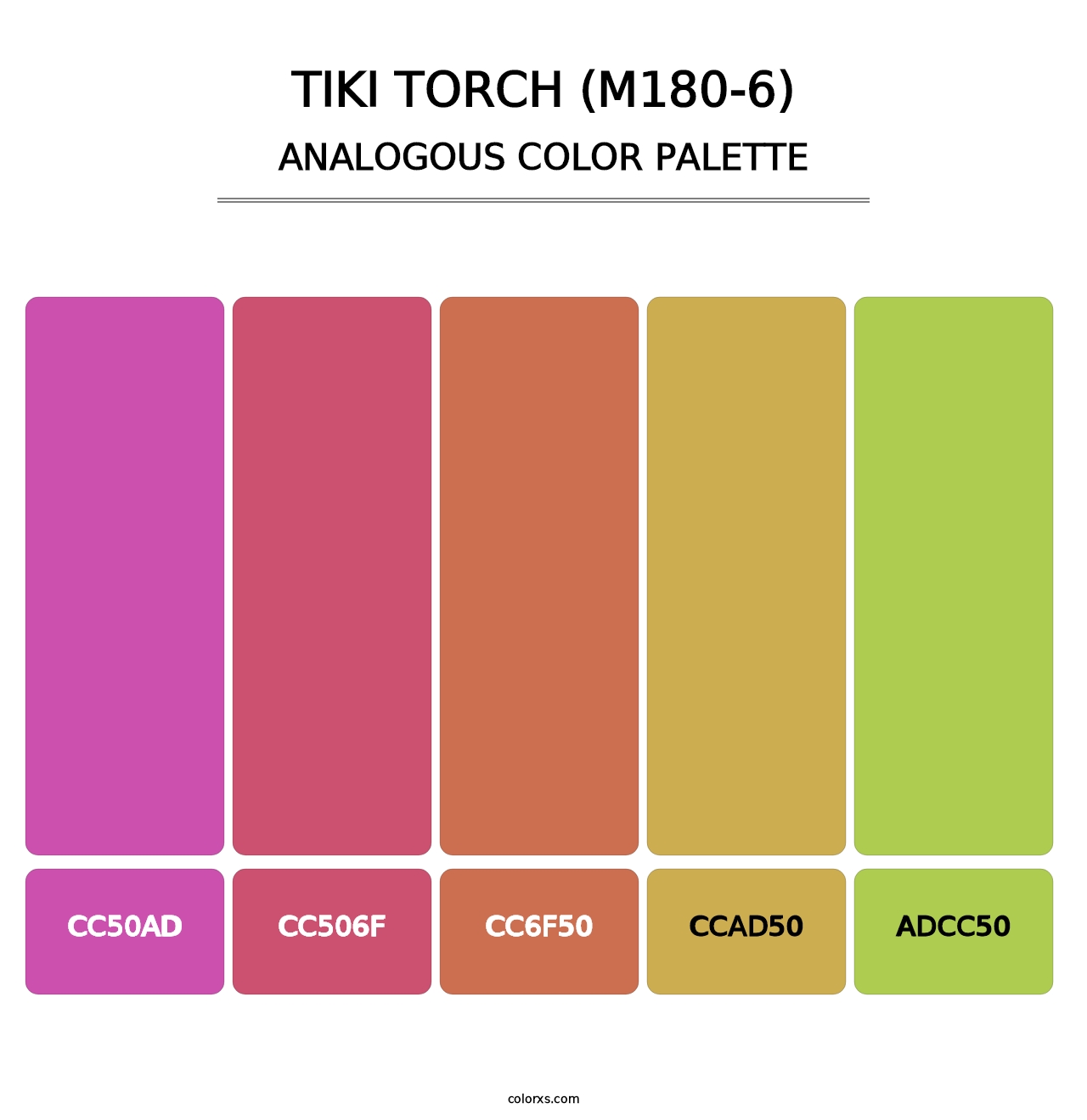 Tiki Torch (M180-6) - Analogous Color Palette