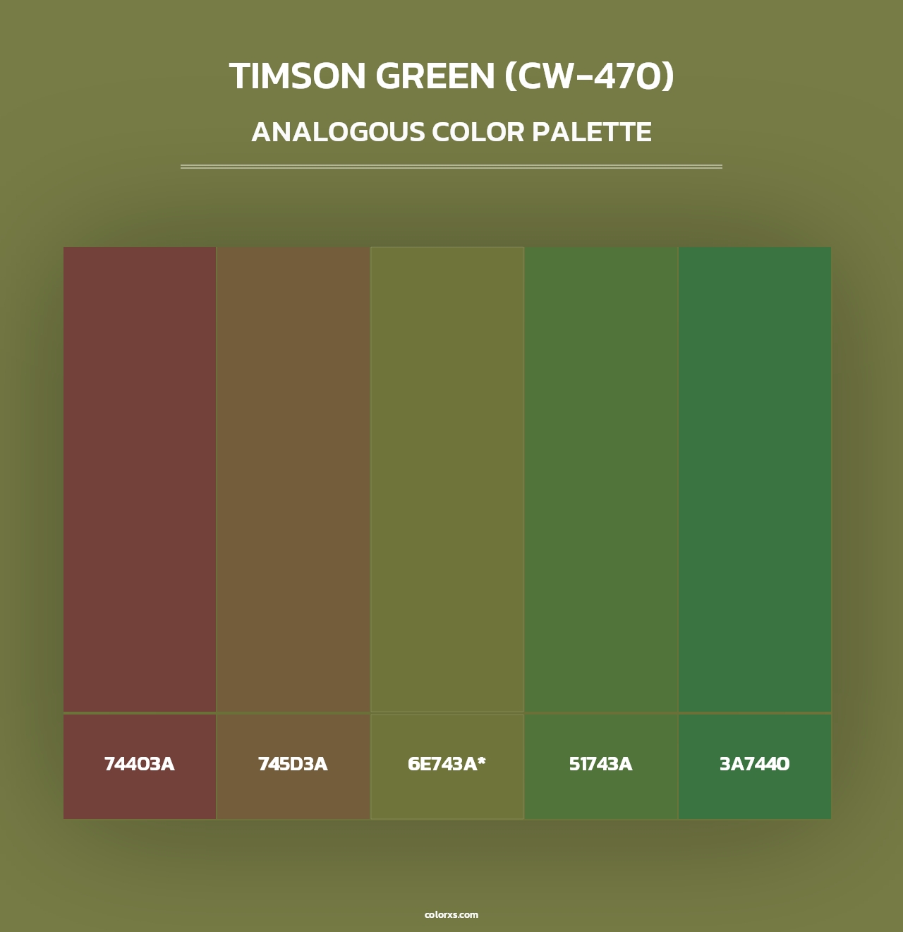 Timson Green (CW-470) - Analogous Color Palette