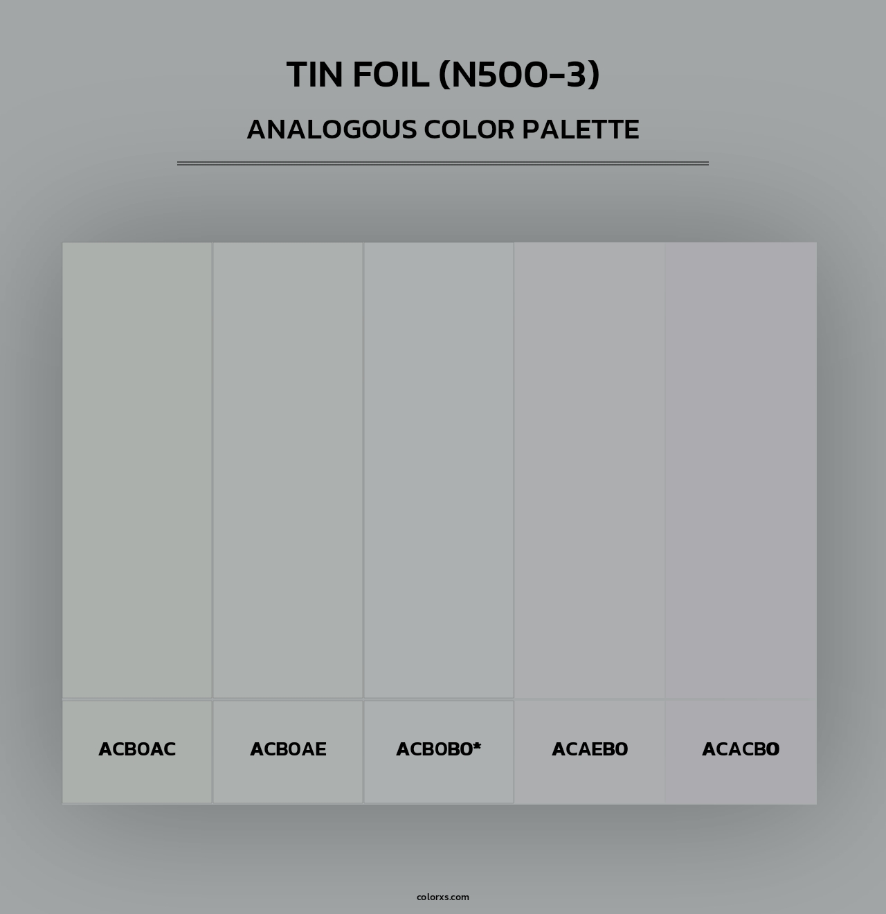 Tin Foil (N500-3) - Analogous Color Palette