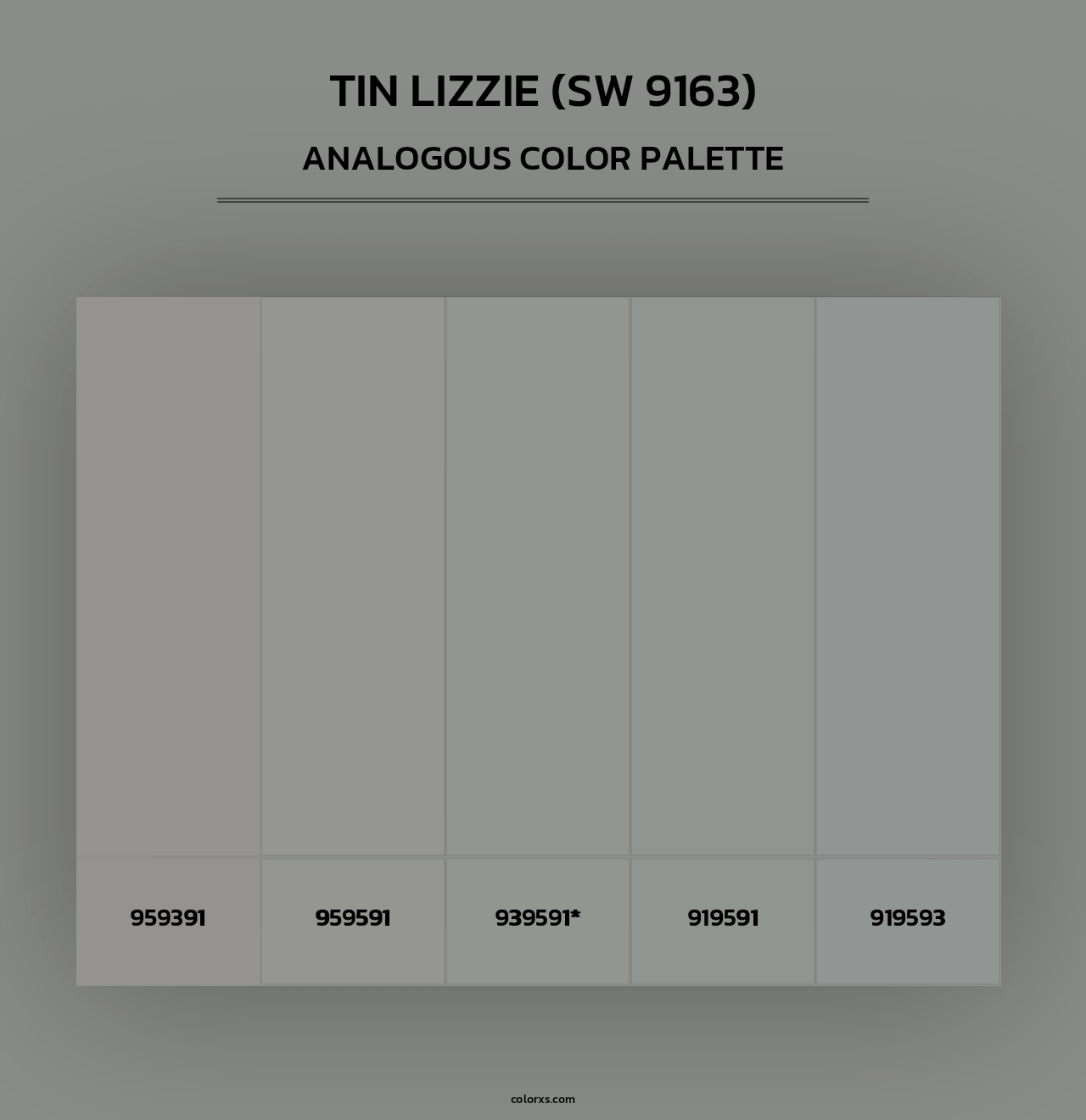 Tin Lizzie (SW 9163) - Analogous Color Palette