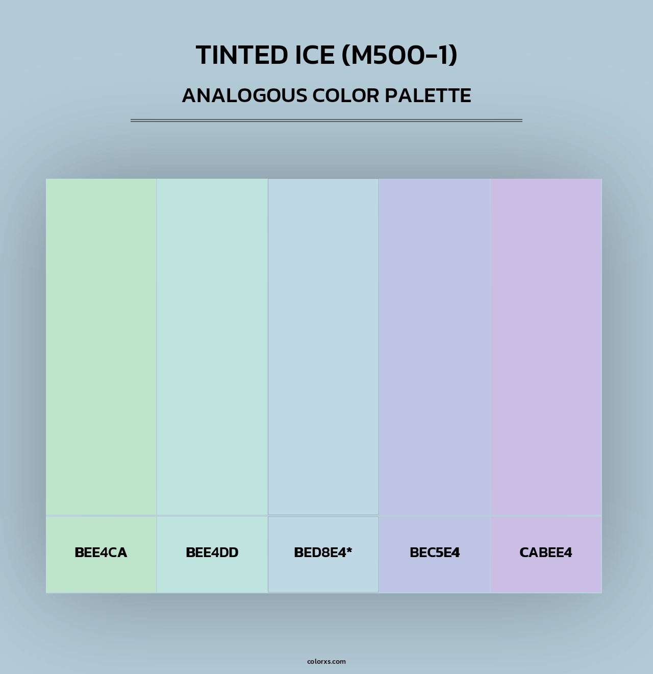 Tinted Ice (M500-1) - Analogous Color Palette
