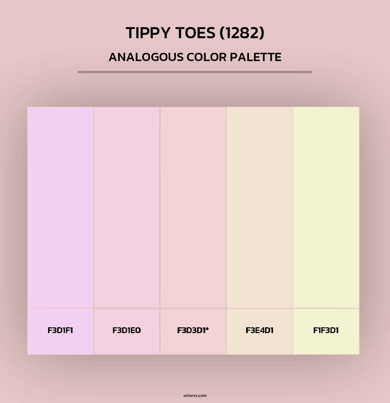 Tippy Toes (1282) - Analogous Color Palette