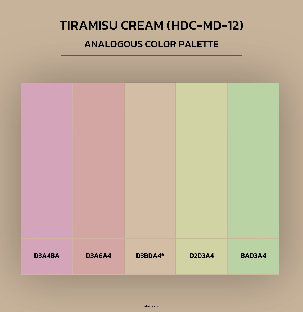 Tiramisu Cream (HDC-MD-12) - Analogous Color Palette