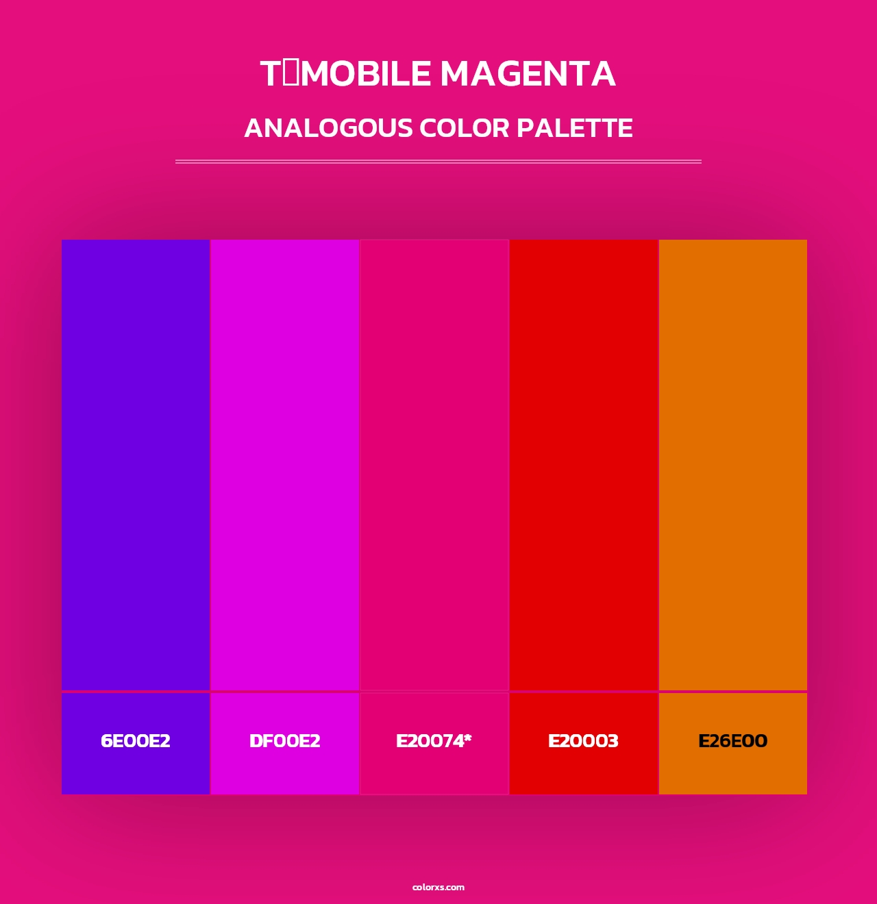T‑Mobile Magenta - Analogous Color Palette
