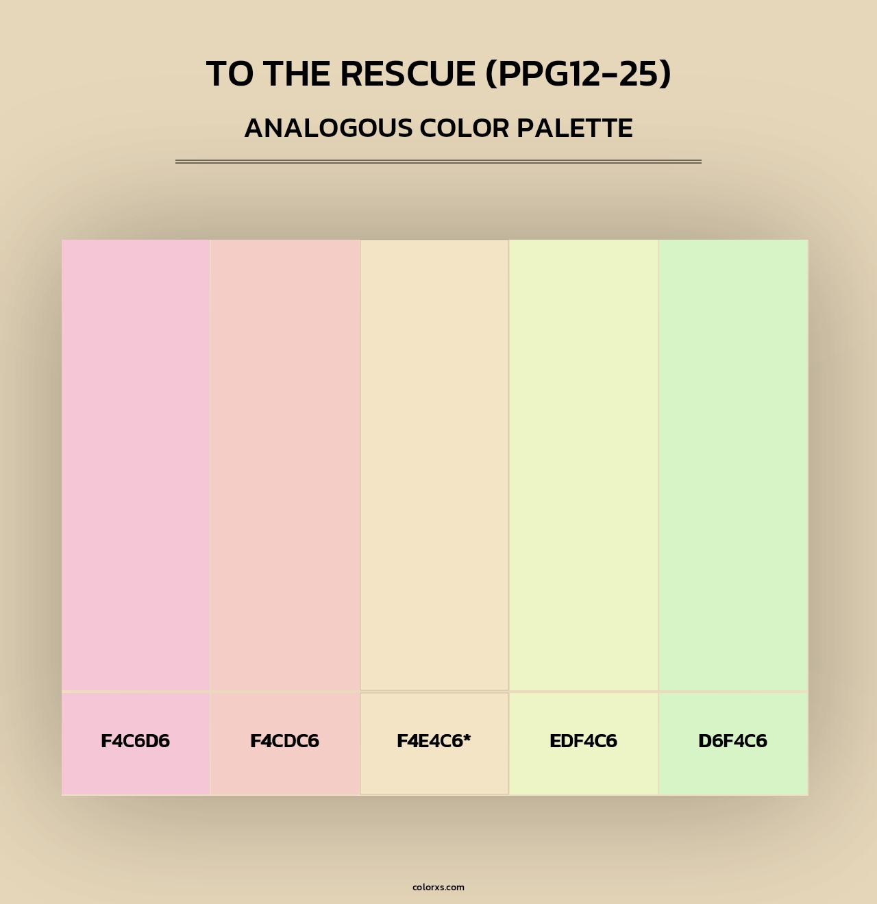 To The Rescue (PPG12-25) - Analogous Color Palette