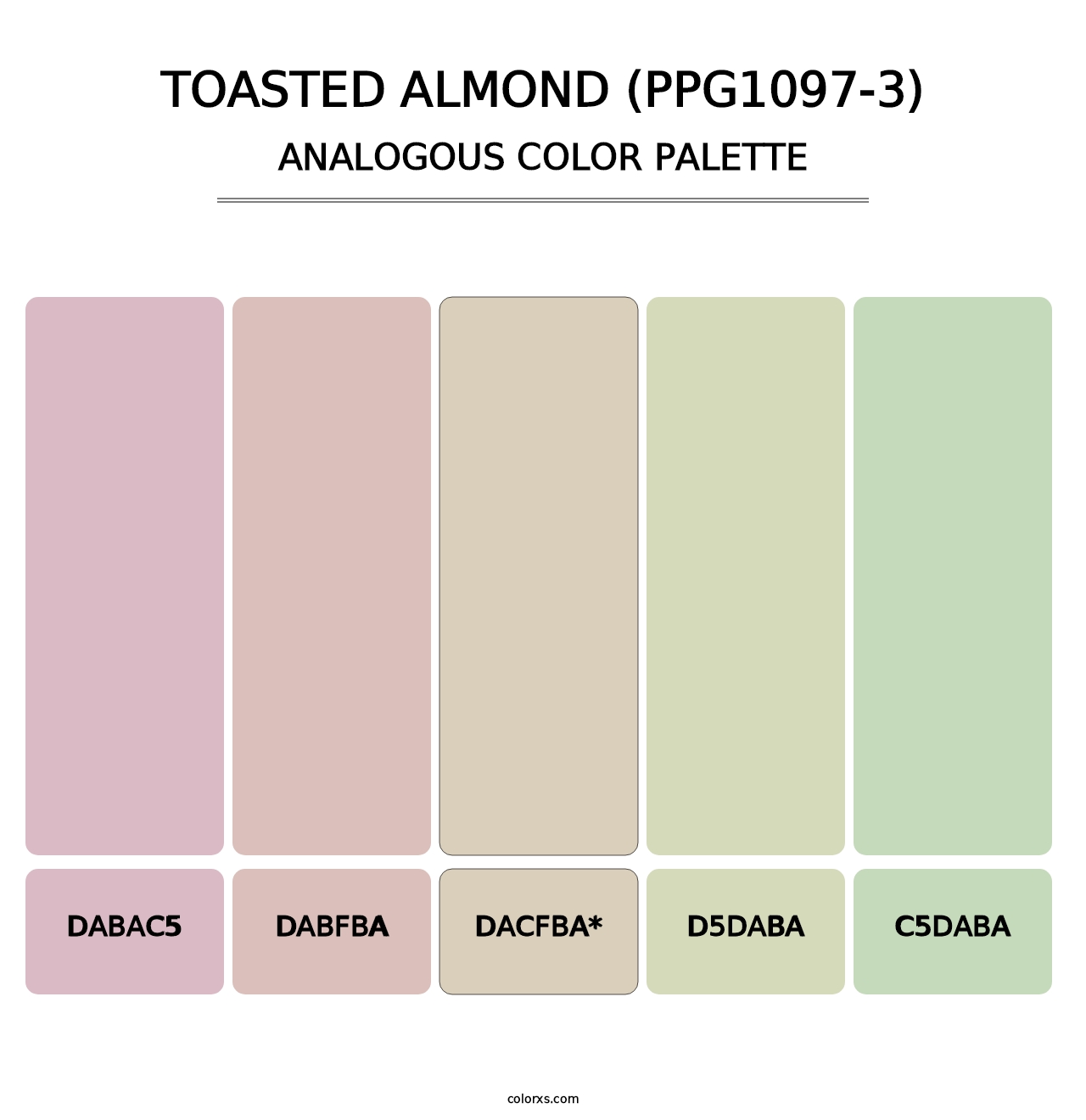 Toasted Almond (PPG1097-3) - Analogous Color Palette