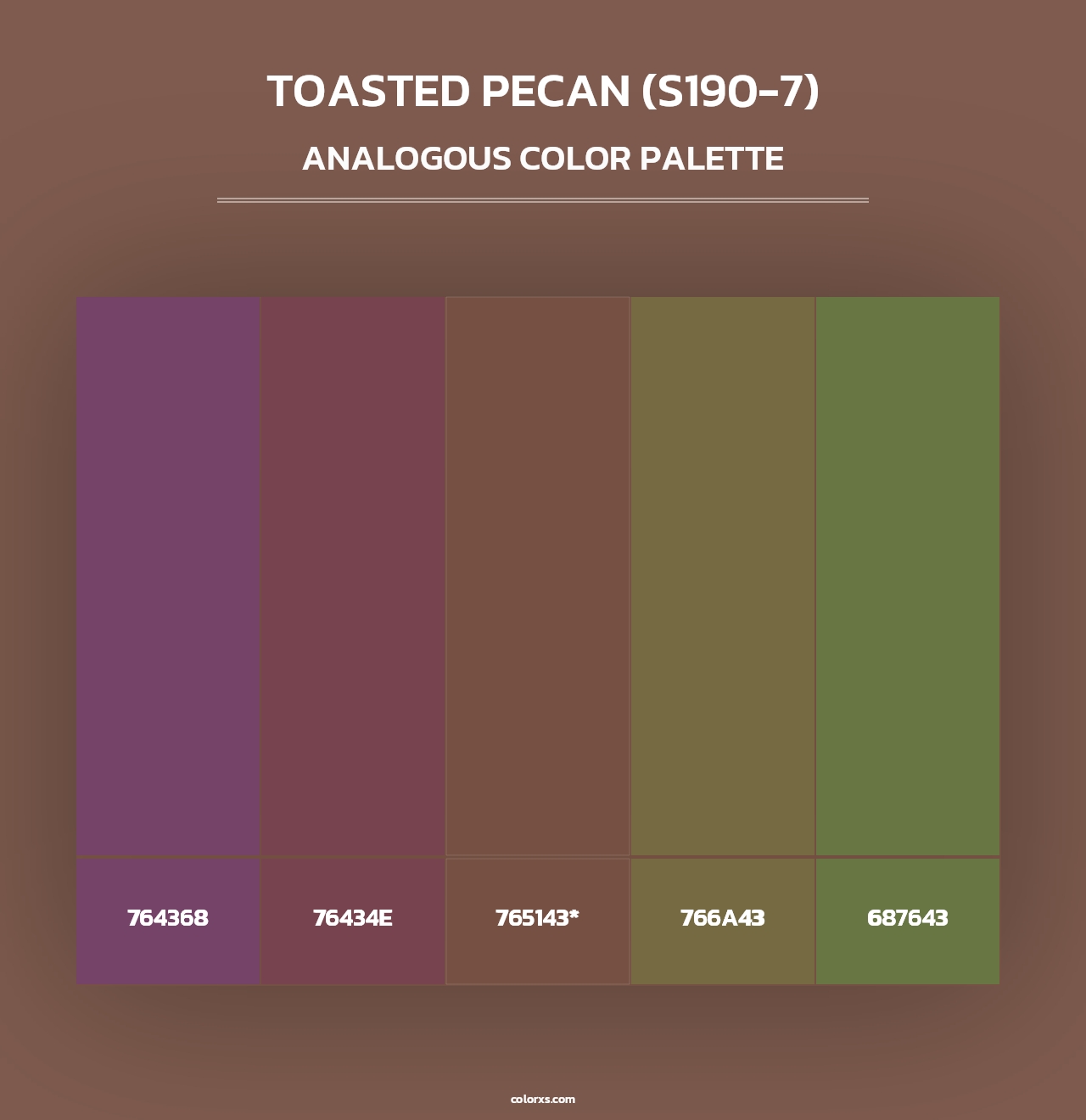 Toasted Pecan (S190-7) - Analogous Color Palette