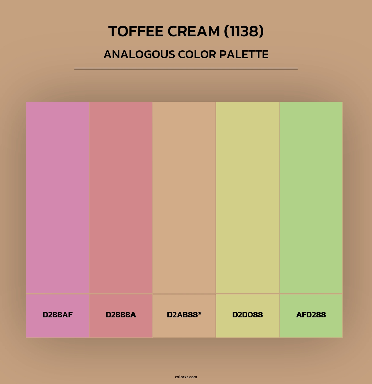 Toffee Cream (1138) - Analogous Color Palette