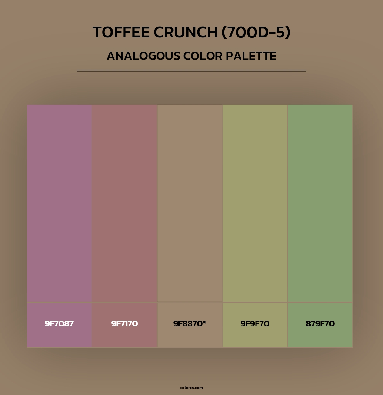 Toffee Crunch (700D-5) - Analogous Color Palette
