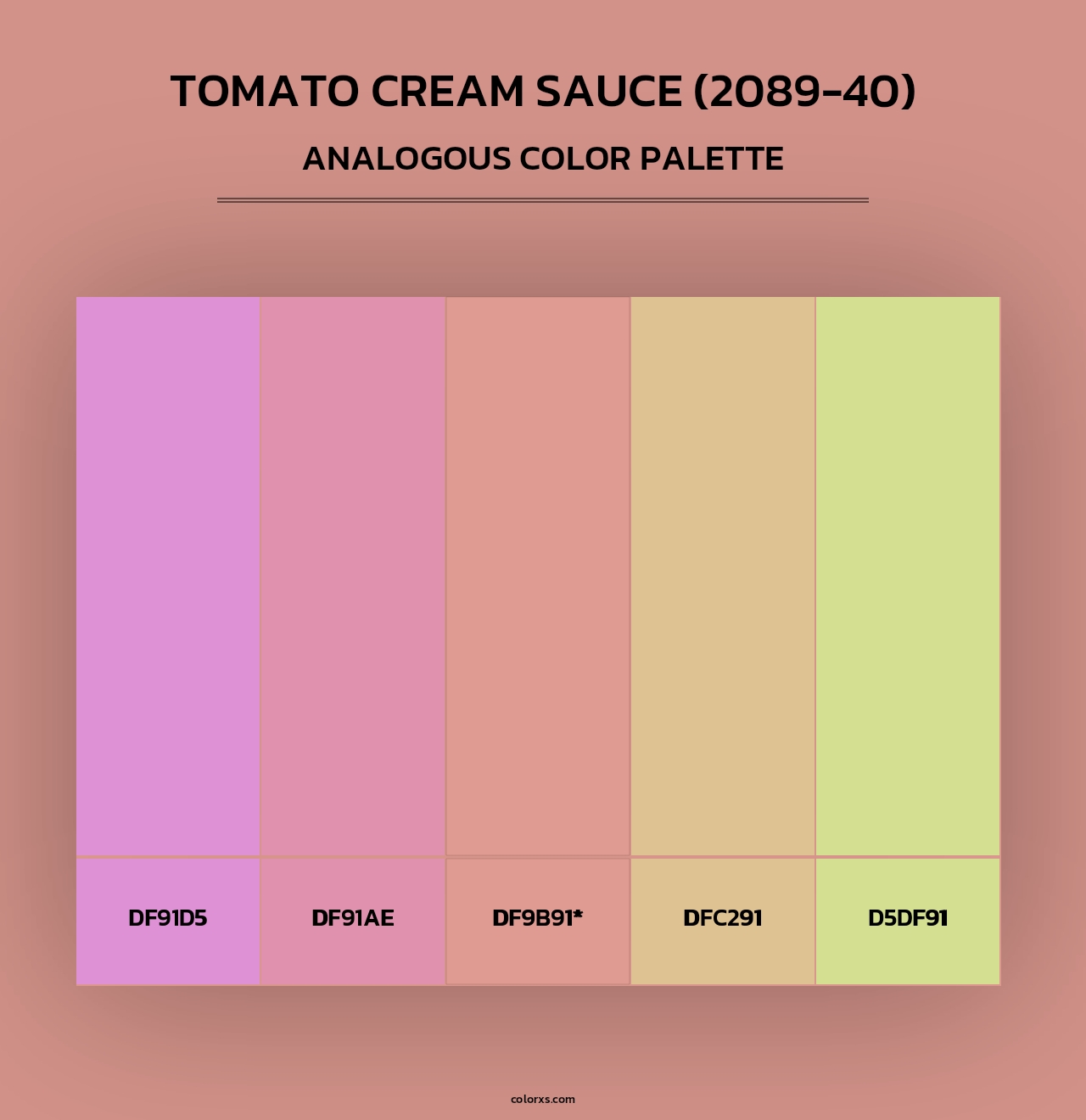 Tomato Cream Sauce (2089-40) - Analogous Color Palette