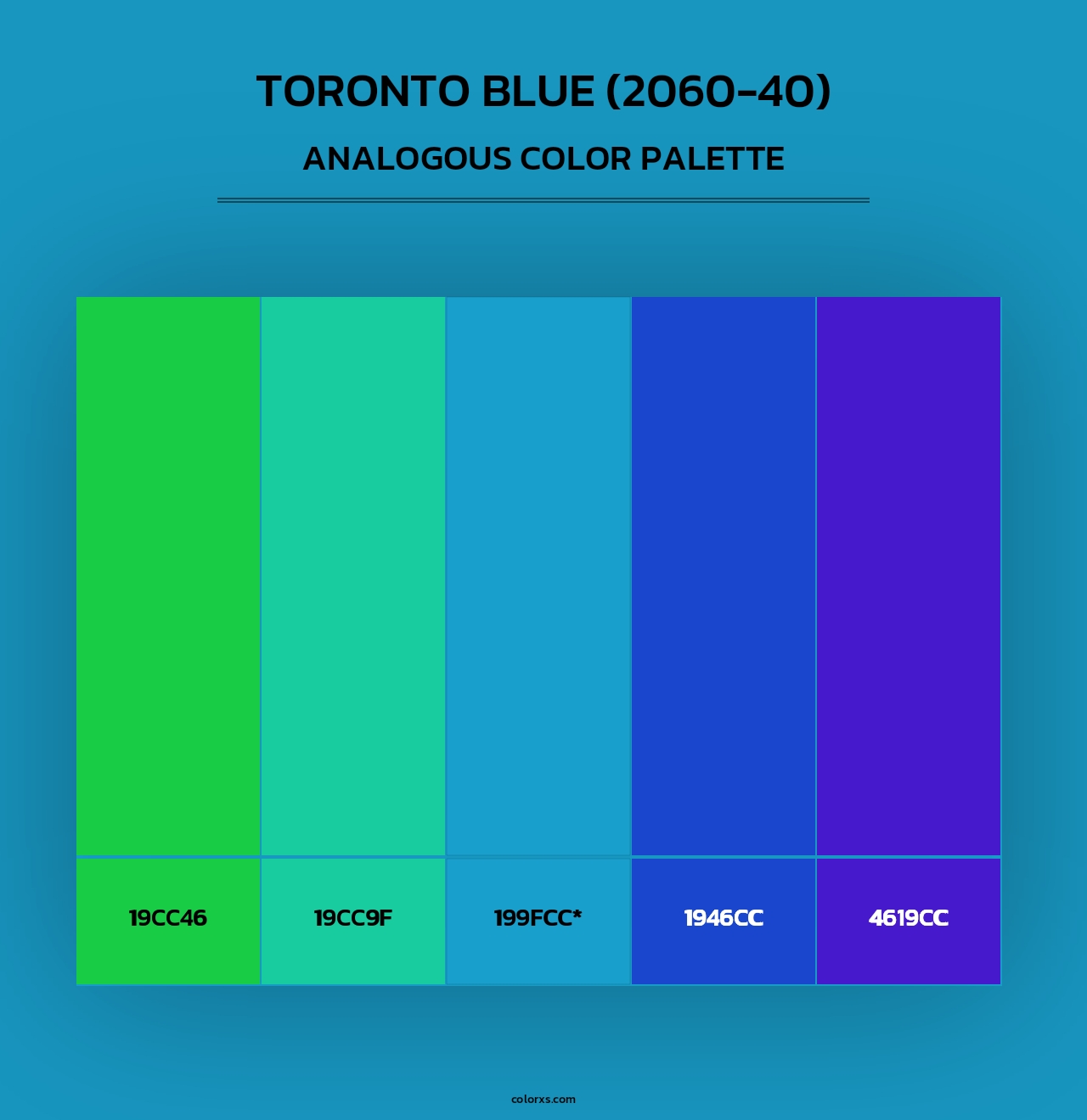 Toronto Blue (2060-40) - Analogous Color Palette