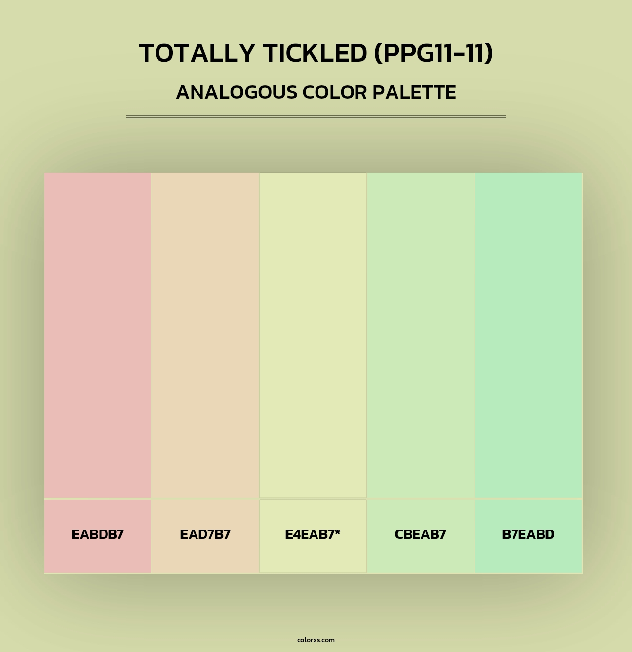 Totally Tickled (PPG11-11) - Analogous Color Palette