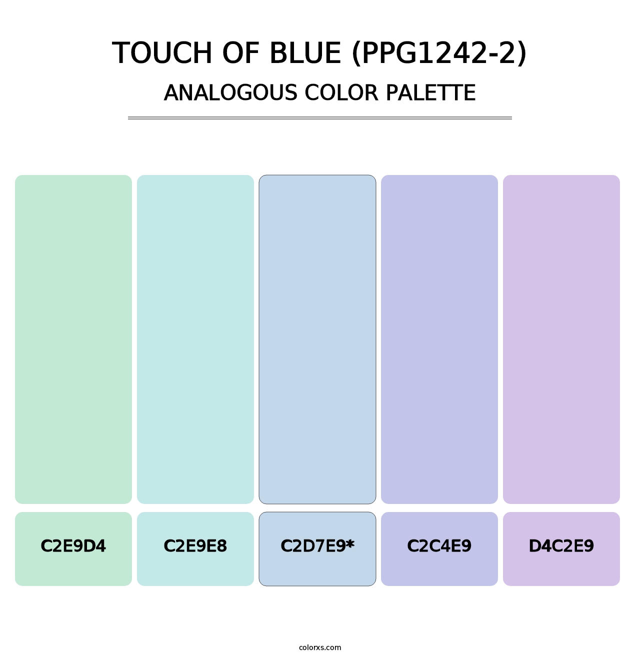 Touch Of Blue (PPG1242-2) - Analogous Color Palette