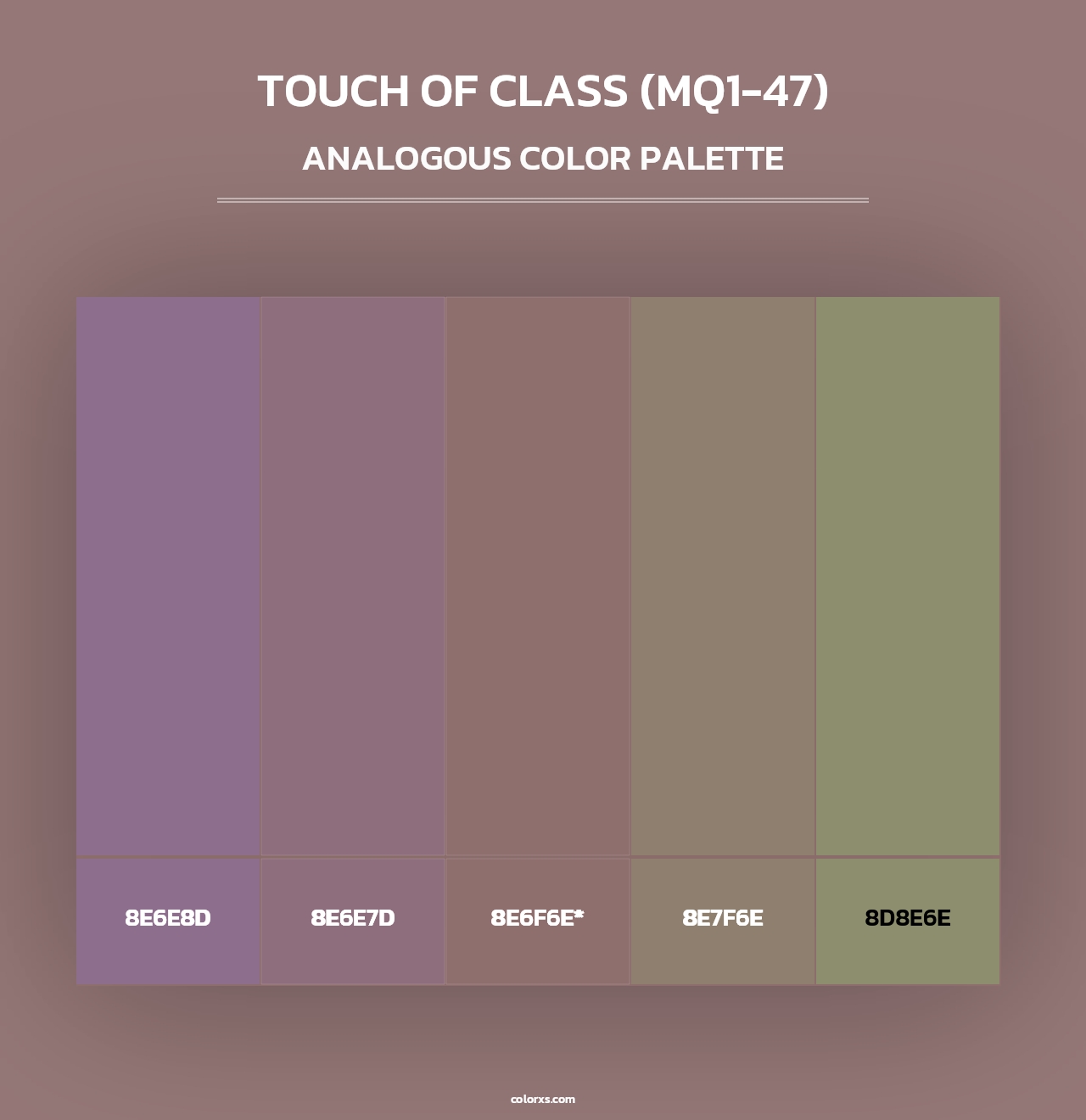 Touch Of Class (MQ1-47) - Analogous Color Palette