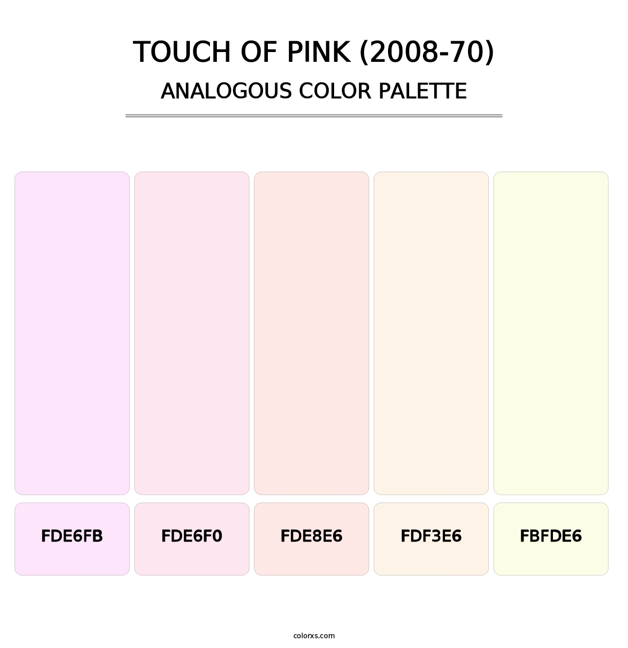 Touch of Pink (2008-70) - Analogous Color Palette