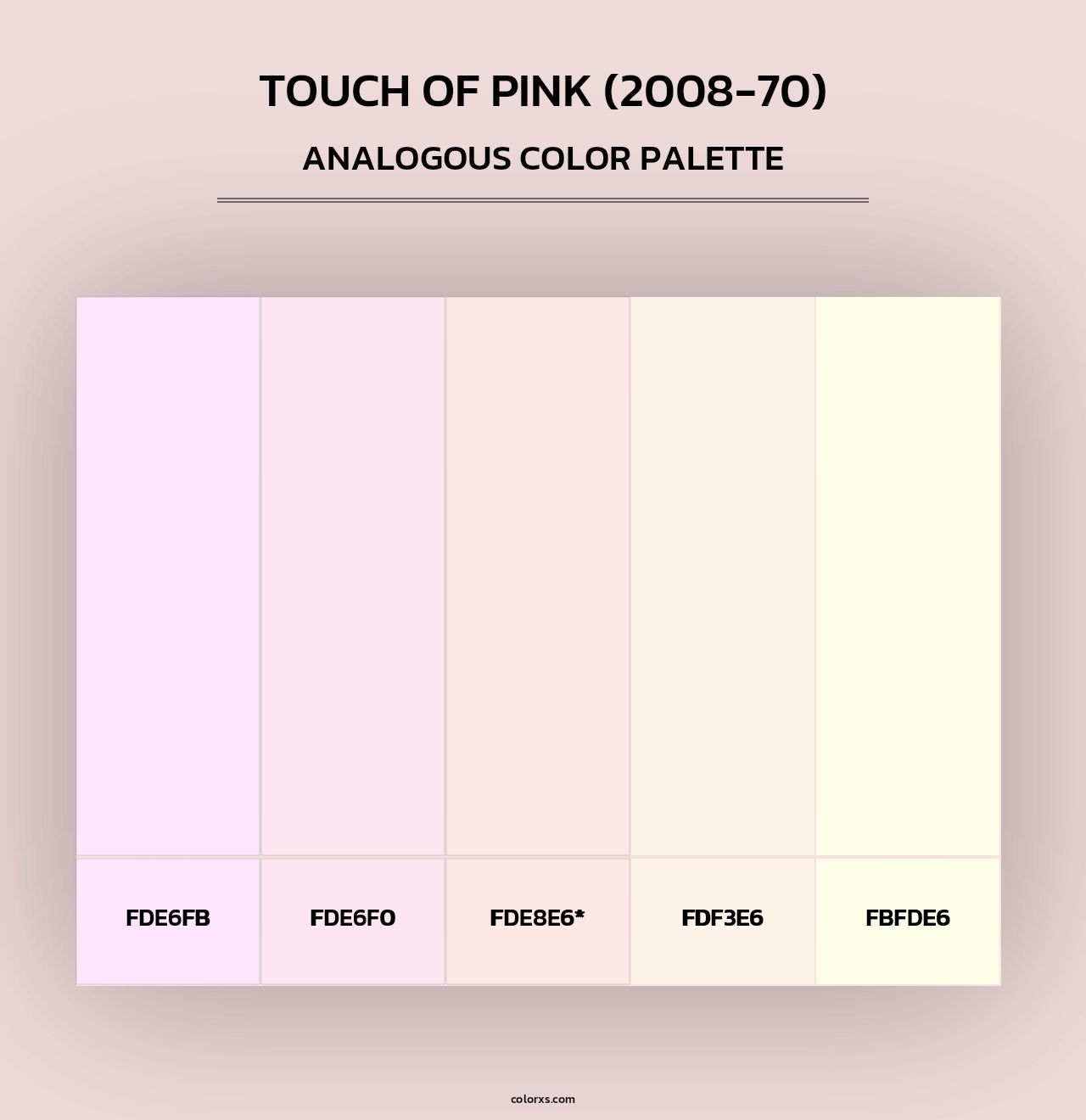 Touch of Pink (2008-70) - Analogous Color Palette