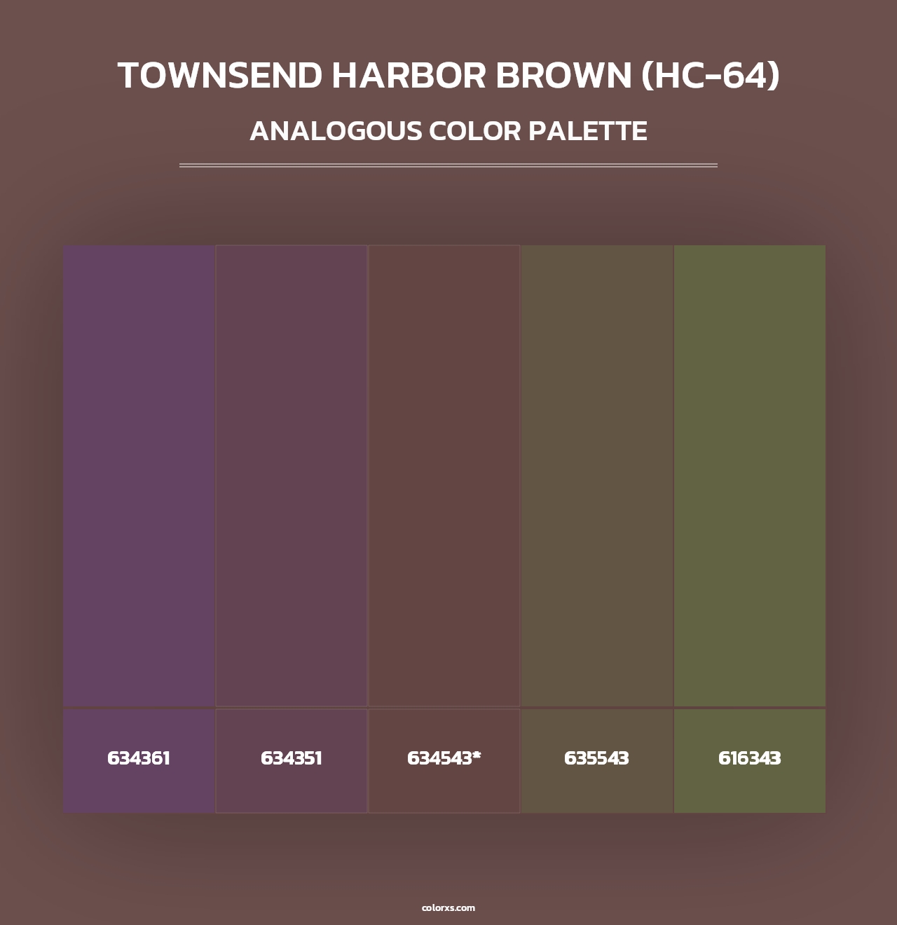 Townsend Harbor Brown (HC-64) - Analogous Color Palette
