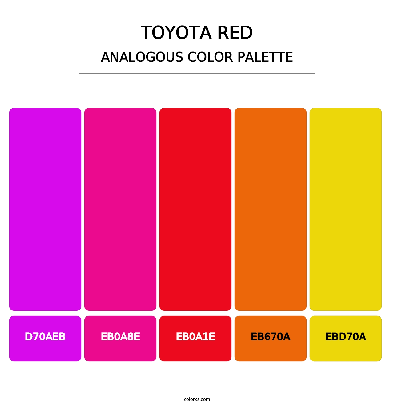 Toyota Red - Analogous Color Palette