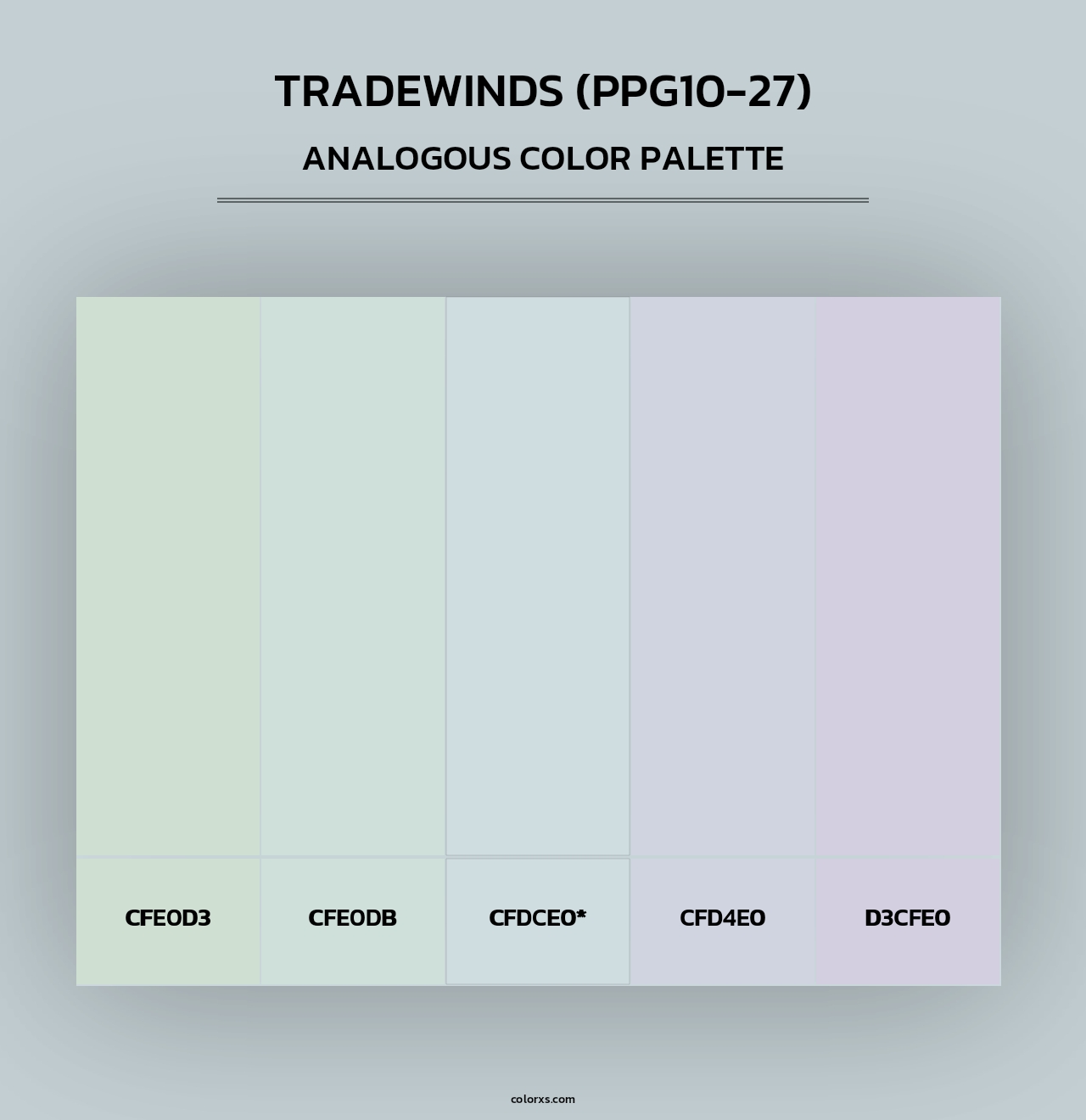 Tradewinds (PPG10-27) - Analogous Color Palette