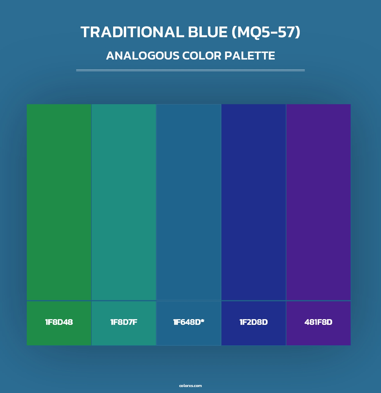 Traditional Blue (MQ5-57) - Analogous Color Palette