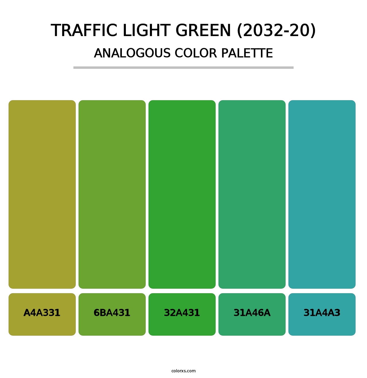 Traffic Light Green (2032-20) - Analogous Color Palette