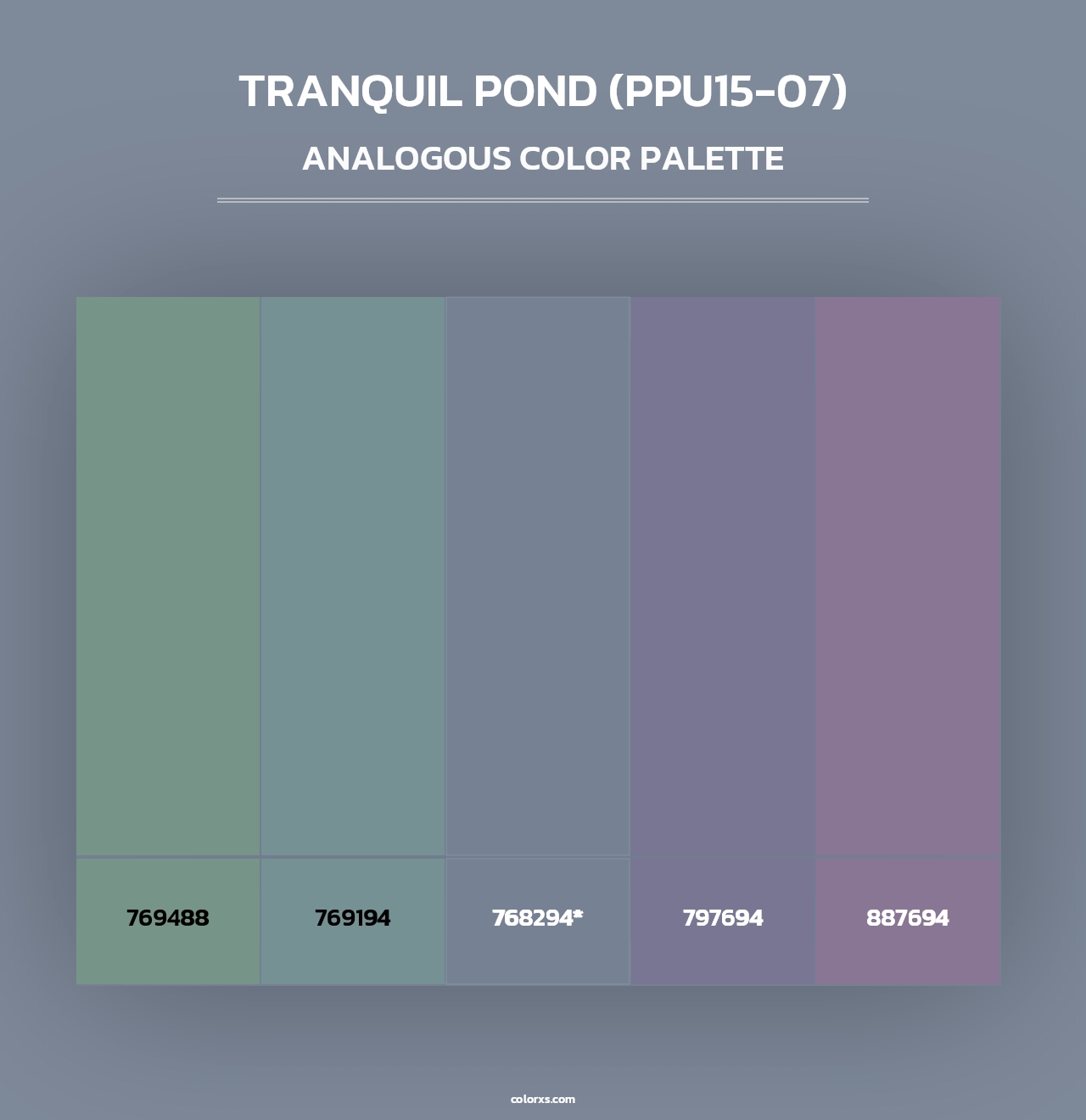 Tranquil Pond (PPU15-07) - Analogous Color Palette